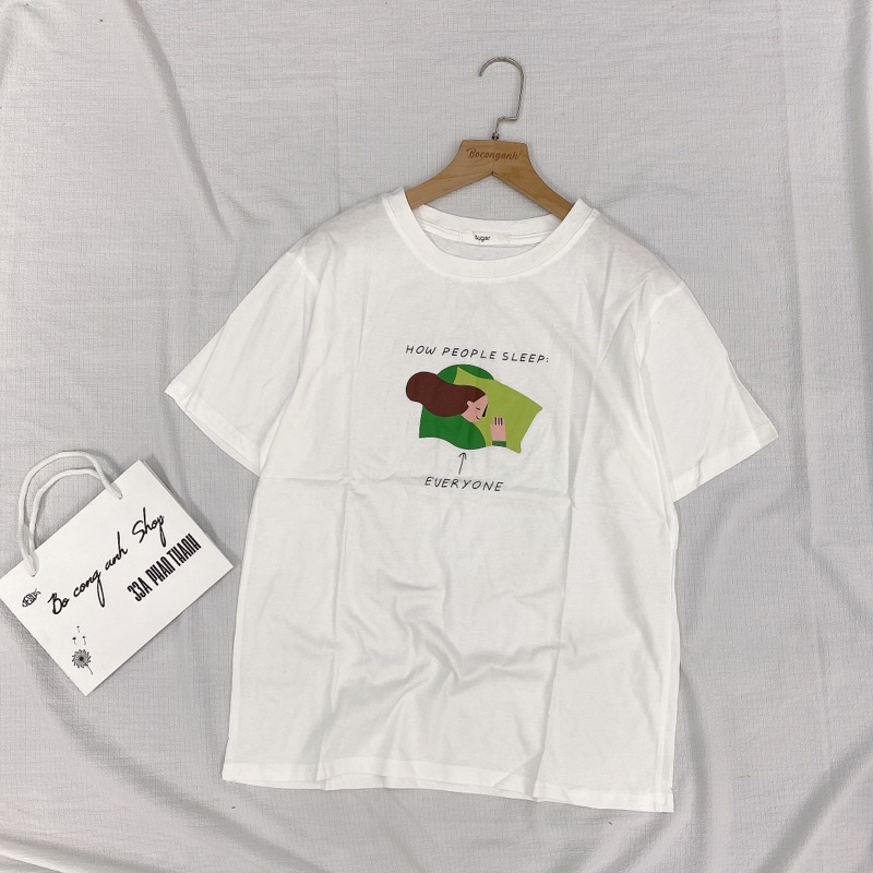 Áo Thun How People Sleep HB071 Form Rộng Hàng Quảng Châu Thun Mỏng Mát