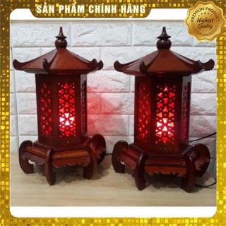 [Mỹ Nghệ Đồng Kỵ] Đèn thờ gỗ hương chân quỳ cao cấp giúp gia chủ rinh tài rước lộc ,đón bình an