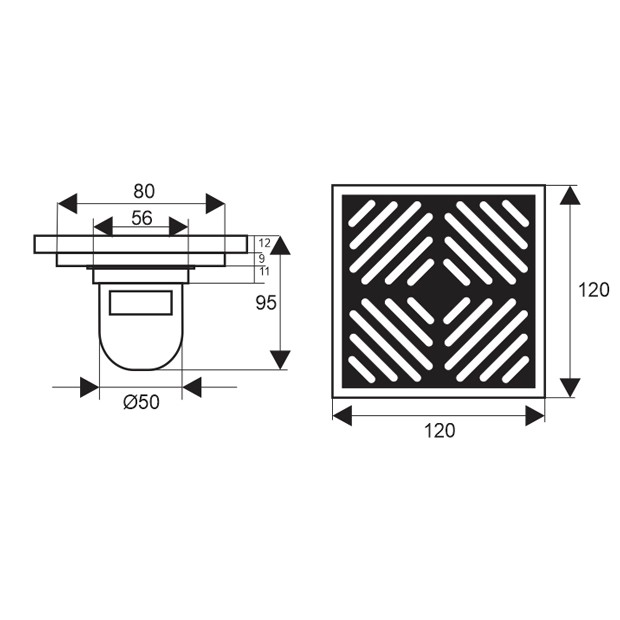 Thoát sàn chống mùi Black series Zento ZT578-1B