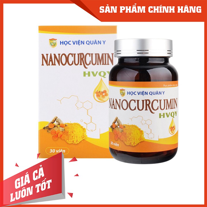 Nano Curcumin - Hỗ trợ đau dạ dày, tá tràng (30 viên) - Học viện Quân Y