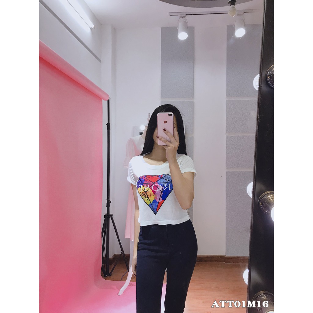 Áo thun nữ Croptop hình CRT006 - CRT020 | Shopee Việt Nam