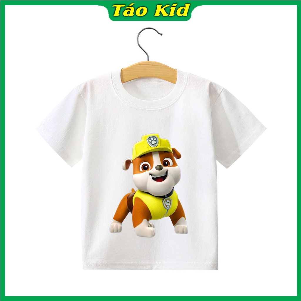 Áo thun bé trai bé gái cộc tay Táo Kid chất cotton in hình Chó Cứu Hộ từ 0 đến 10 tuổi hàng VNXK TA03