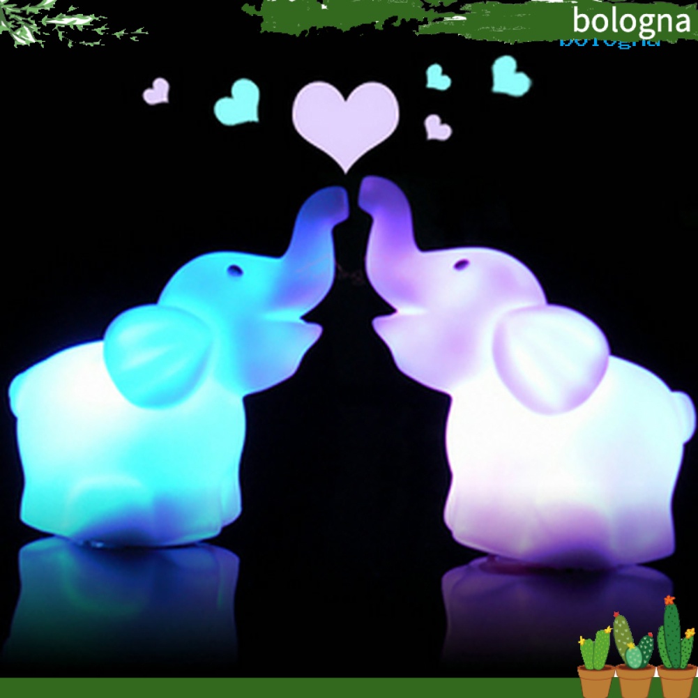 Đèn Ngủ LED 7 Màu Hình Con Voi Dễ Thương Có Thể Thay Đổi Màu Sắc
