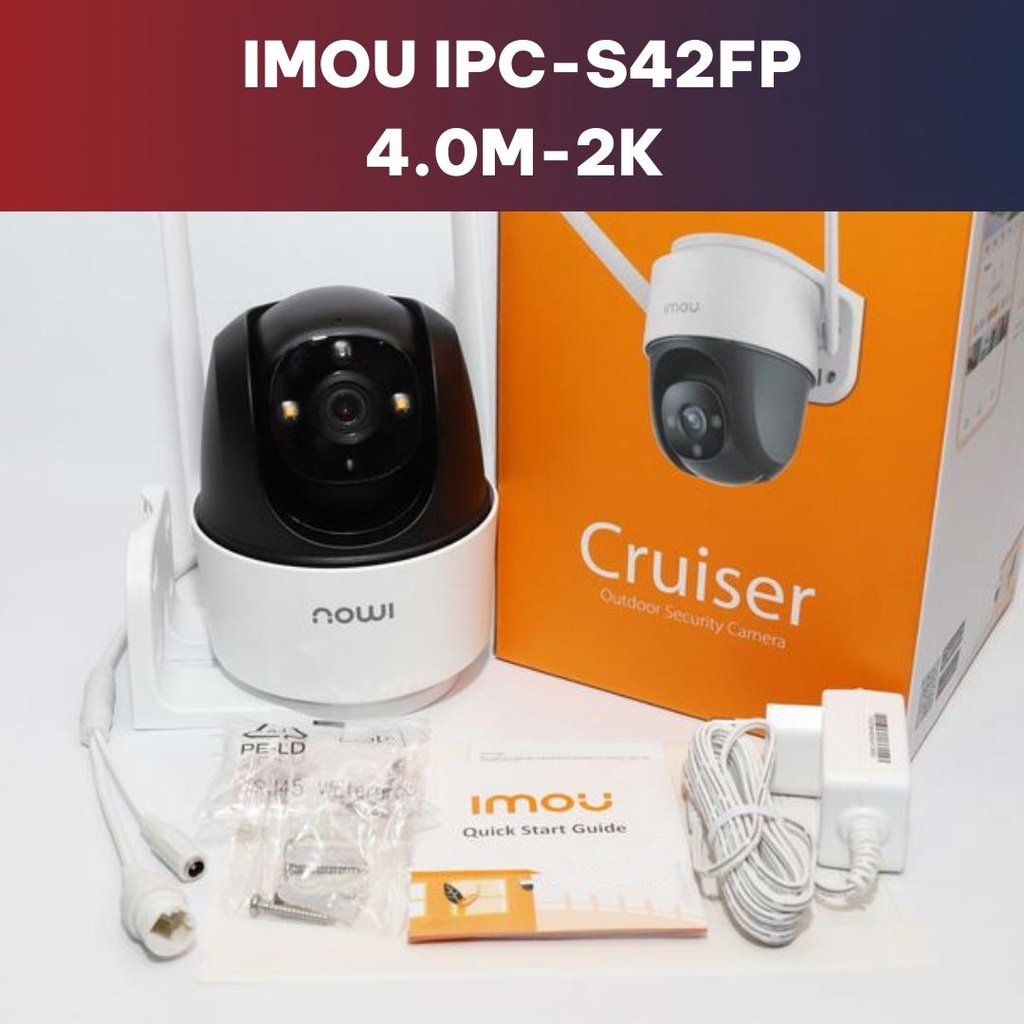 Camera IP Wifi Xoay 360 độ, Camera imou S42FP, 4.0MP- 2K DAHUA