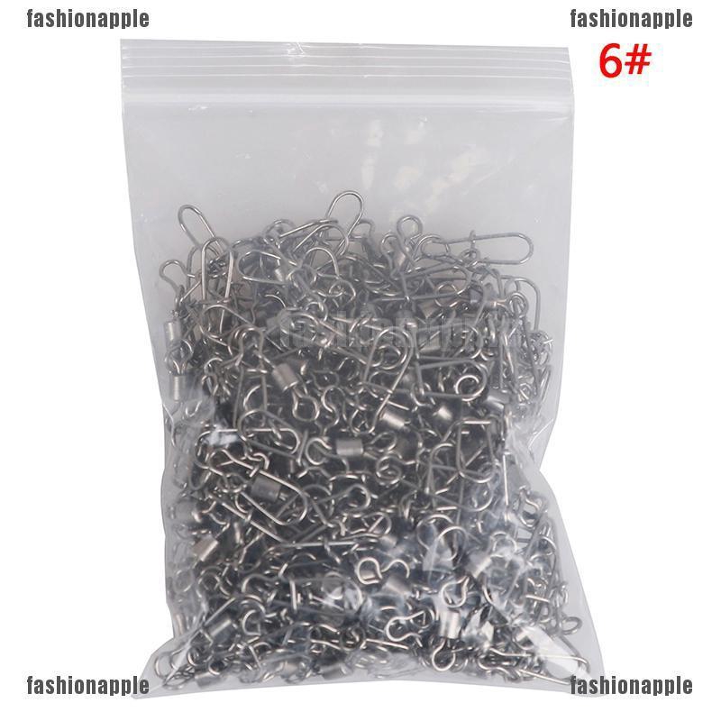 ❀❀ Fad Set 200 Móc Nối Mồi Câu Cá Xoay Được Bằng Thép Không Gỉ