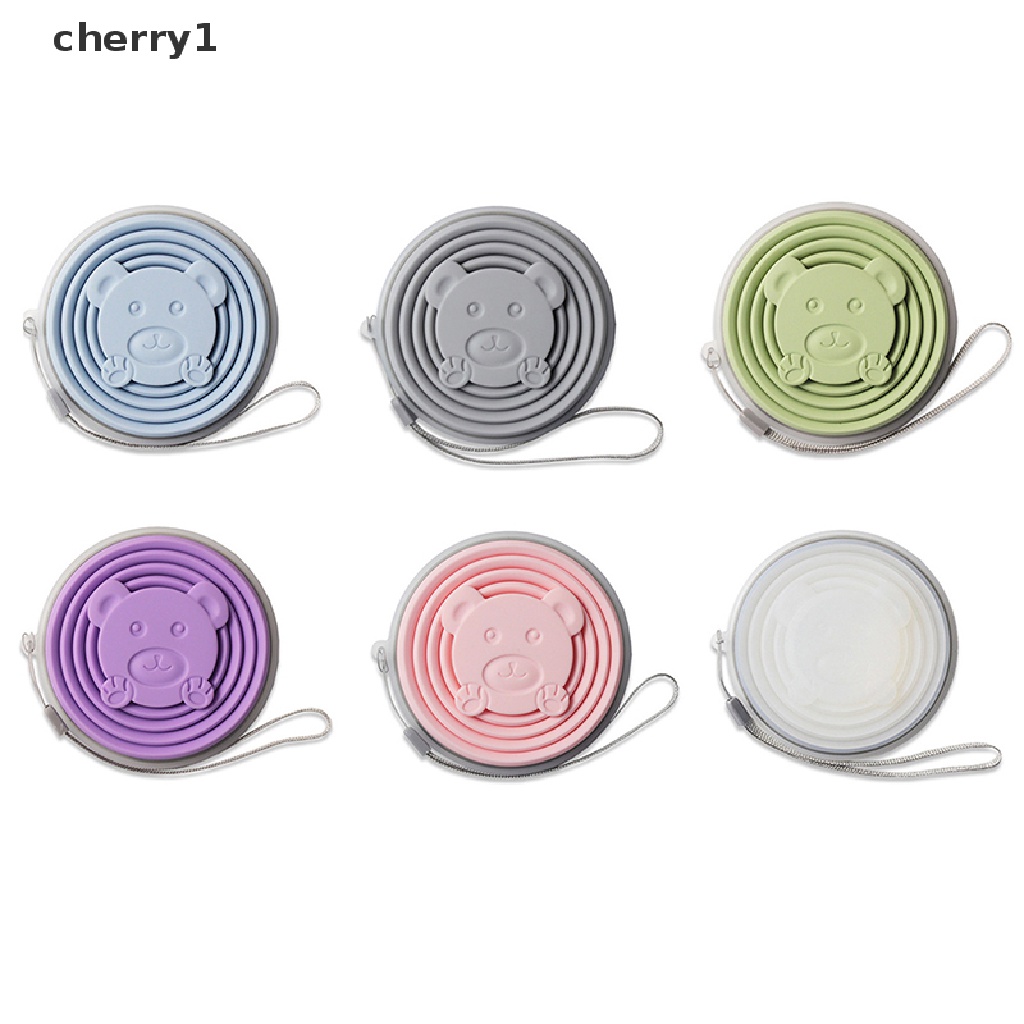 [cherry1] Cốc Uống Nước Silicone Gấp Được