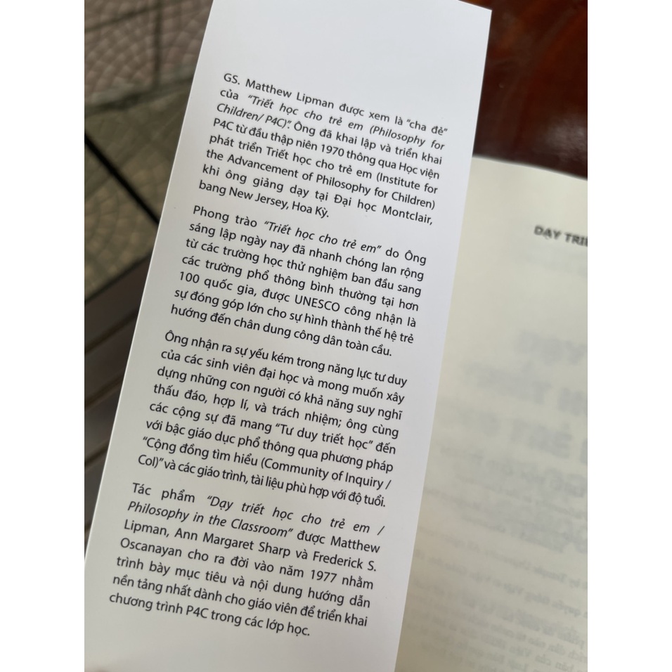 Sách-Dạy triết học cho trẻ em – Matthew Lipman, AnnMargaret Sharp- Viện IRED - Nxb Tổng hợp tp Hồ Chí Minh (Bìa mềm)