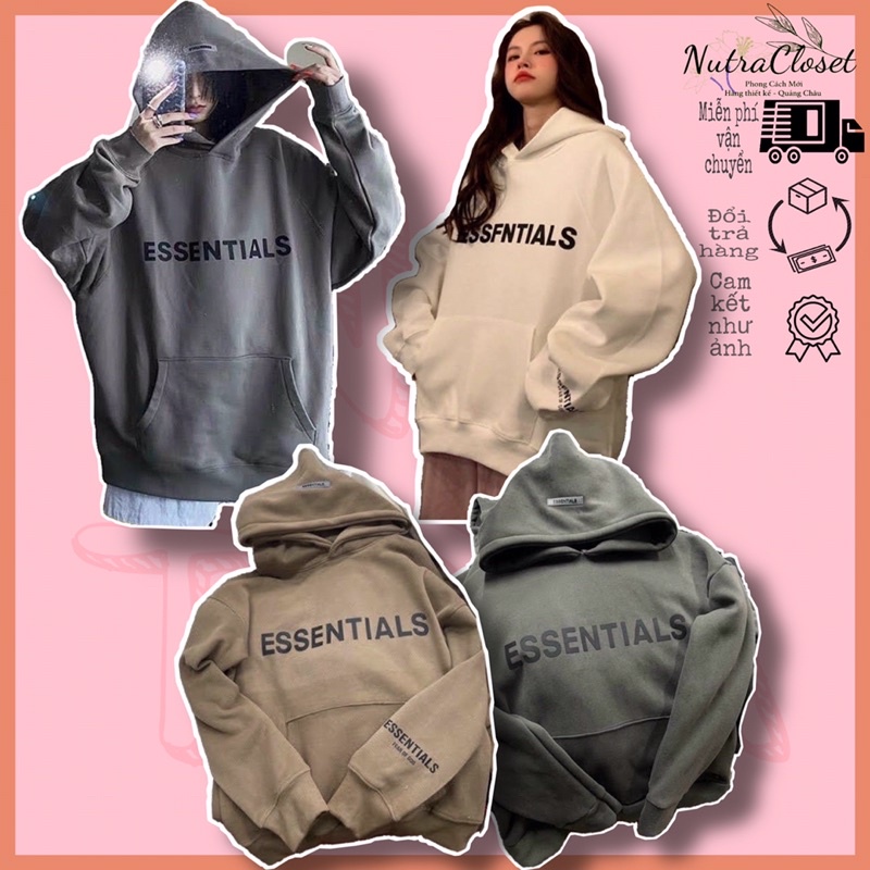 Áo khoác hoodie chui đầu nón 2 lớp nỉ ngoại unisex ulzzang nam nữ