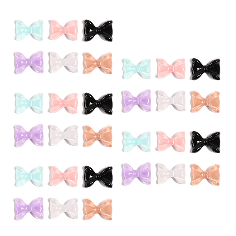 Set 30 Miếng Dán Trang Trí Móng Tay Hình Nơ 3D DIY Cr