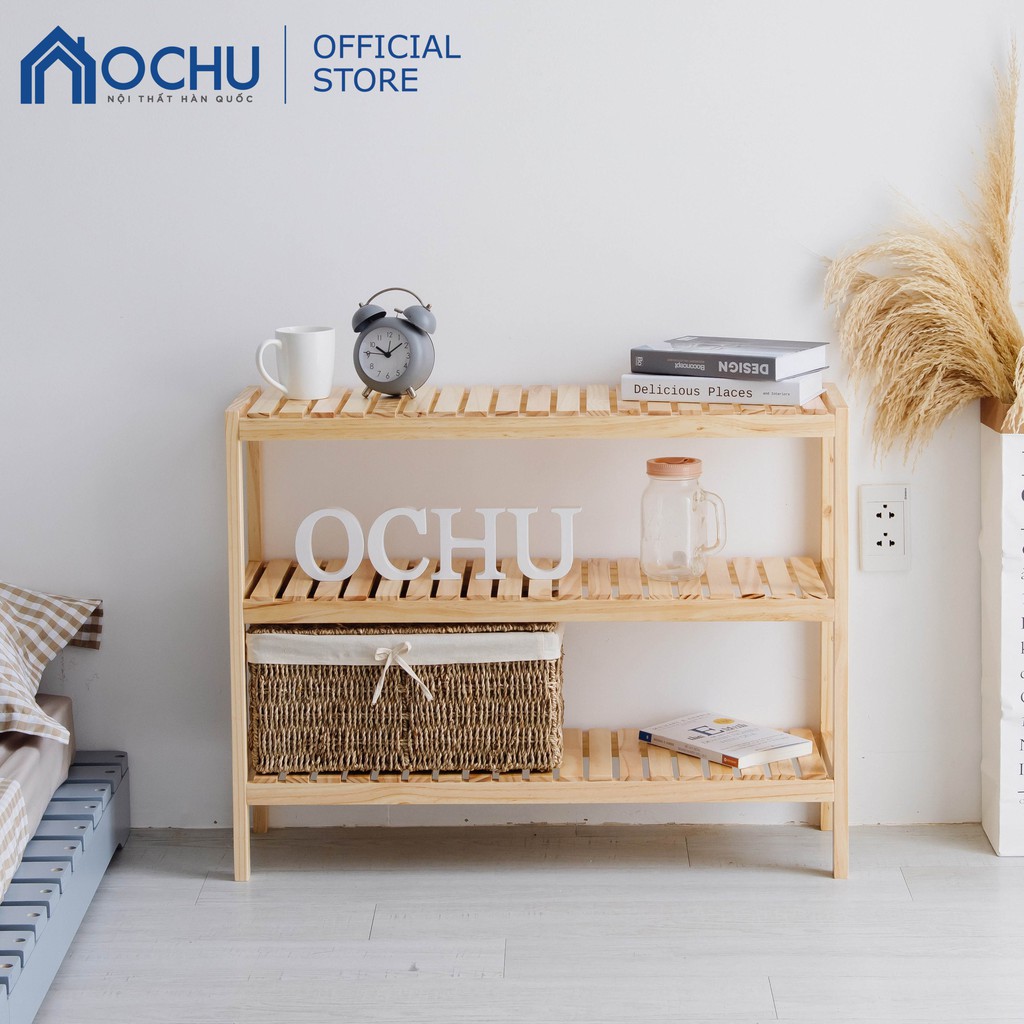 Kệ gỗ đa năng 3 tầng OCHU Đựng sách, giày dép để đồ thông minh BENCH 3F Nội thất lắp ráp decor phòng ngủ