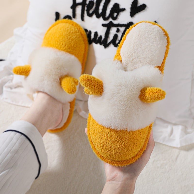 Dép Lông Đi Trong Nhà Chống Trượt Giữ Ấm Họa Tiết Hoạt Hình Thời Trang Thu Đông Cho Nam Và Nữ