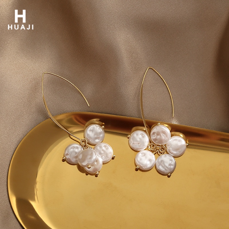 Bông Tai Dáng Dài Đính Vỏ Sò Thời Trang Hàn Quốc 2022