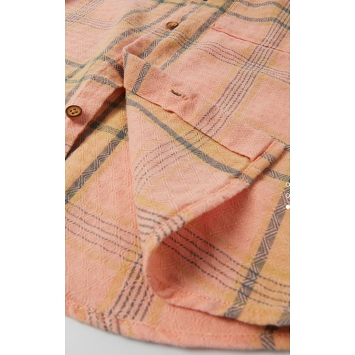 Áo sơmi kẻ mũ zara