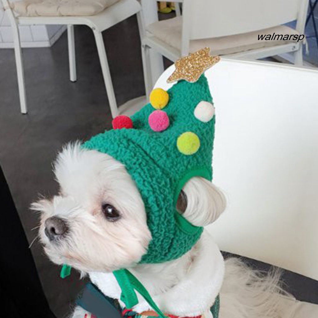 Mũ beanie Hình Cây Thông Giáng Sinh Cho Thú Cưng