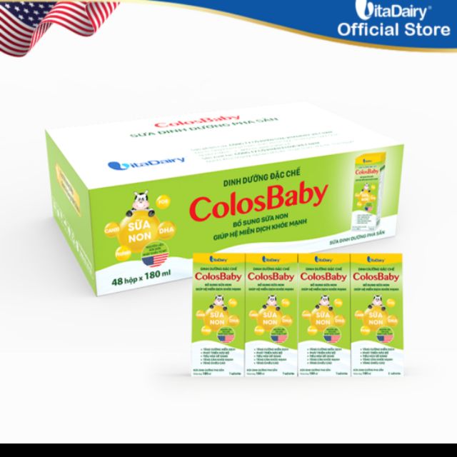1 thùng Sữa bột pha sẵn colosbaby 180ml