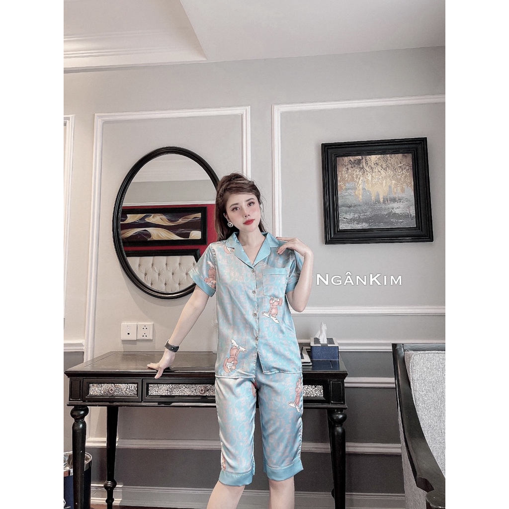 [Mã FATHANG5 giảm 10K đơn 50K] Bộ lụa cao cấp áo cộc quần ngố