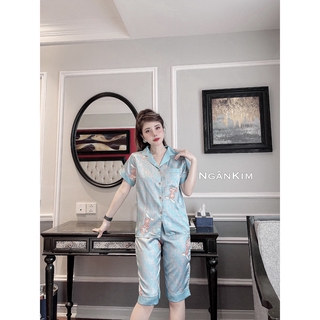 Bộ lụa cao cấp áo cộc quần ngố