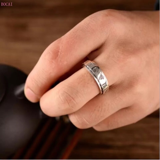 Nhẫn Xoay Khắc Thần Chú Om Mani Padme Hum