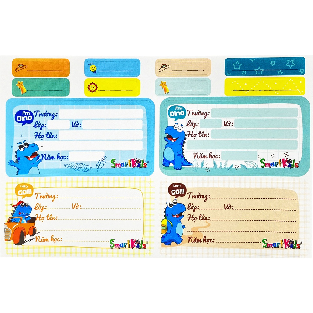 Nhãn Vở Smart Kid Dino LB03