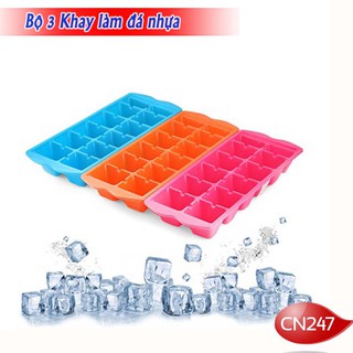 Bộ 3 khay nhựa làm đá tiện dụng