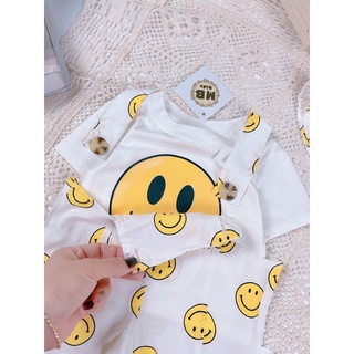 Set yếm và áo mặt cười cho bé