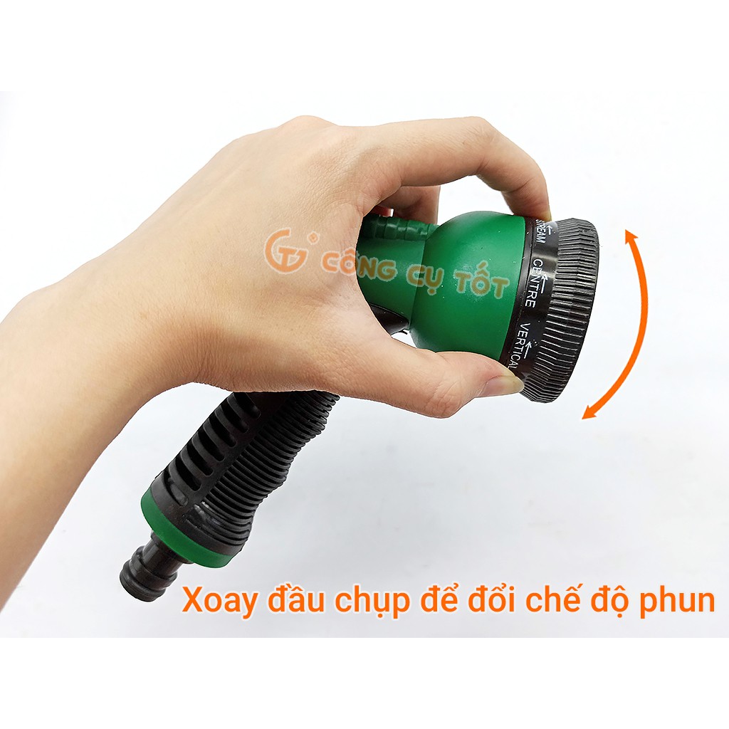 Vòi xịt nước tưới cây rửa xe 8 chế độ
