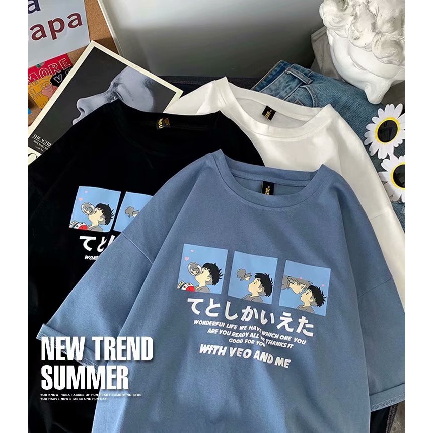 Áo Thun Tay Ngắn In Hình Cá Tính Trẻ Trung Hợp Thời Trang Hè Size S-5Xl | BigBuy360 - bigbuy360.vn