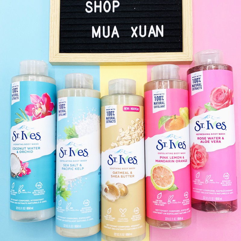 Gel tắm St.Ives, 650ml