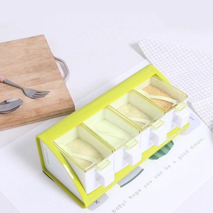 Hộp đựng gia vị dán tường 3 ngăn