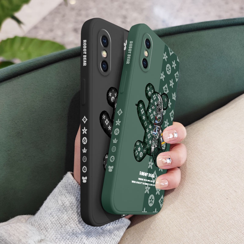 Ốp Điện Thoại Mềm Họa Tiết Gấu Cơ Khí Sáng Tạo Cho IPhone X XS XR XS Max
