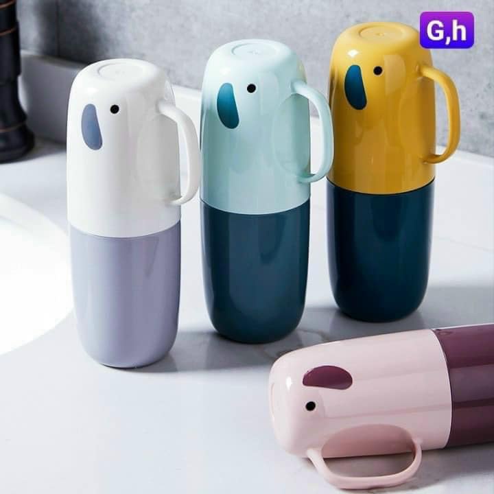 Cốc đựng bàn chải, kem đánh răng đi du lịch có quai