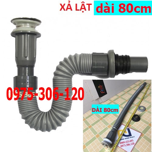 {GIÁ SỈ} Ống Xả Xi phông Lavabo Bồn Rửa Mặt XẢ RUỘT GÀ kéo dài được chống hôi tốt loại xả to dài dày XẢ LẬT XÁM