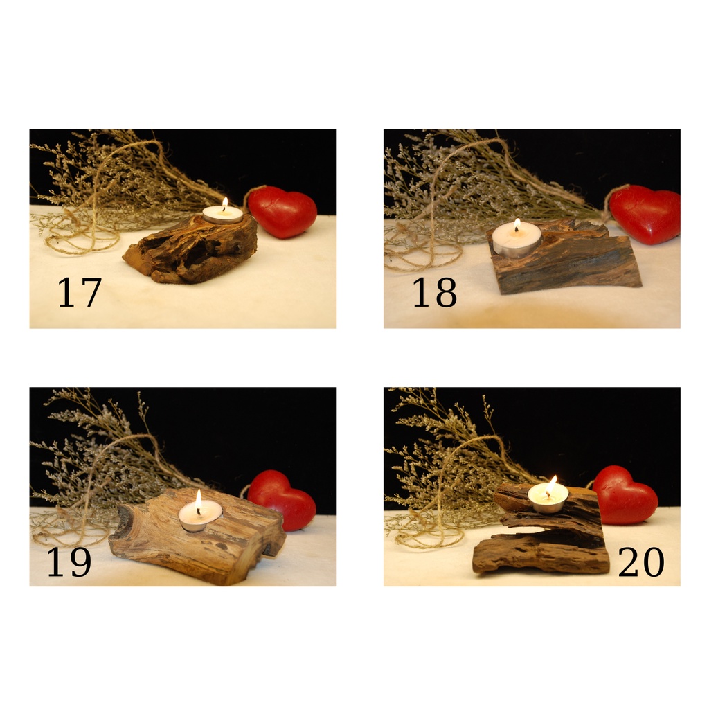 Đế nến Tealight 1 viên tự nhiên