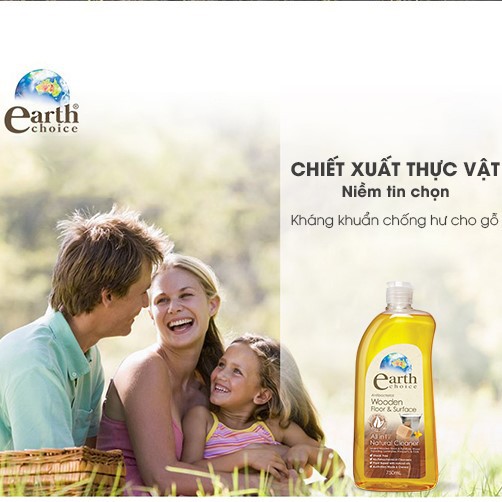 Nước lau sàn gỗ & đồ dùng nội thất gỗ gốc thực vật Earth Choice 750ml