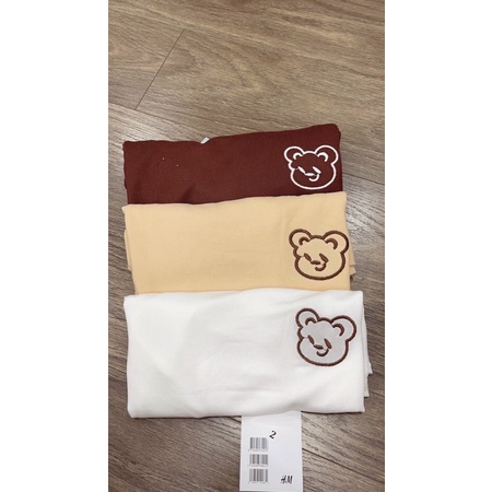 SET 3 ÁO THÊU GẤU GIỮ NHIỆT CỔ 3P CHO BÉ