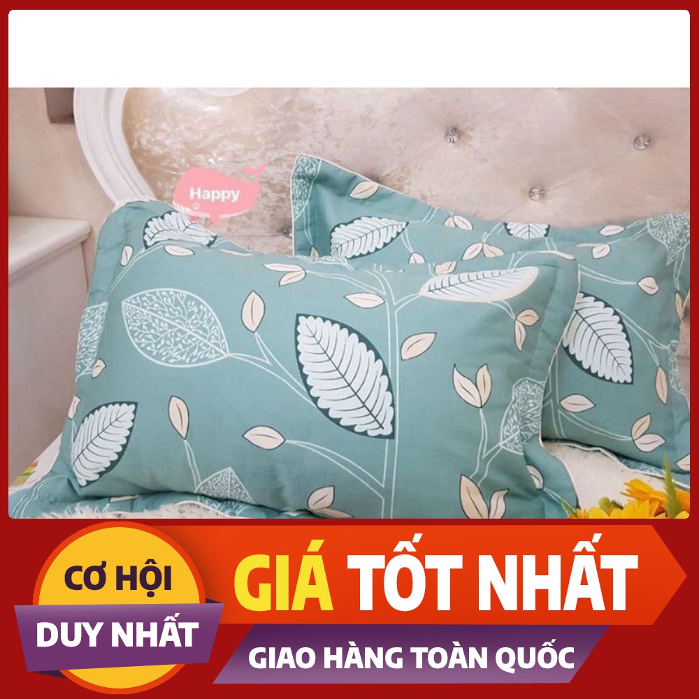 Đôi vỏ gối đầu cotton Hàn Quốc loại dày đẹp có lót bông - kích thước 45cmx65cm