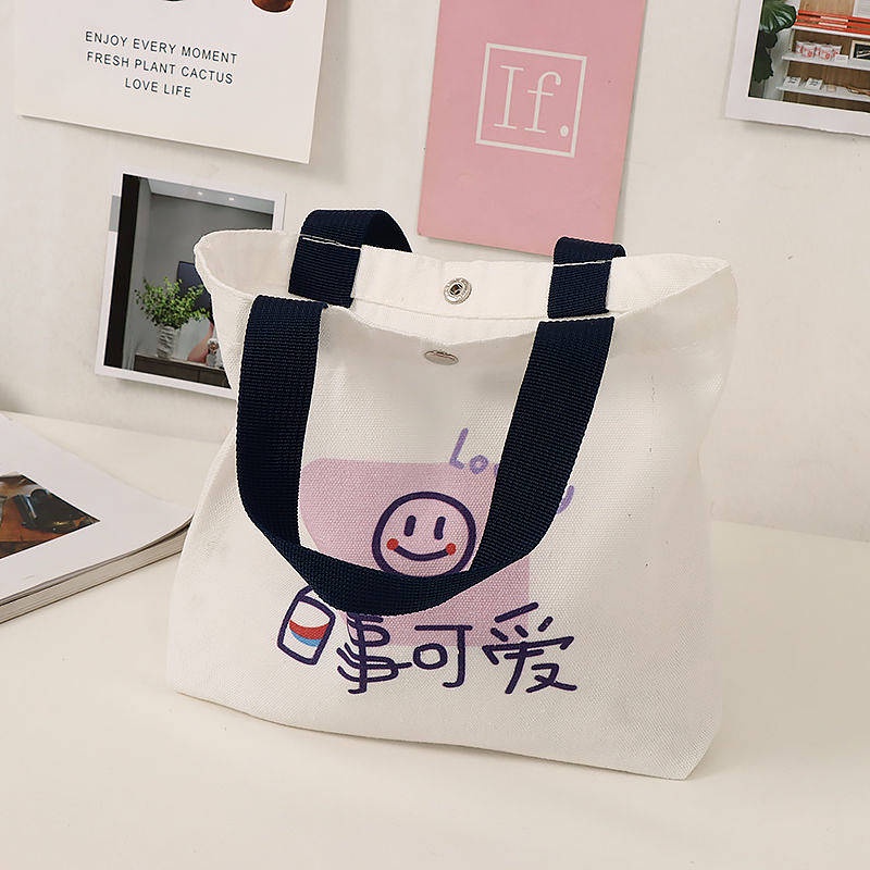 Bag Female 2021 New Pouch Japanese Peach Portable Canvas Bag Girl Snack Bento Small Bag Handbag U1mU