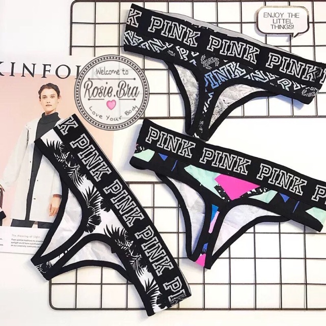 Quần Lót Lọt Khe Cạp To dáng Thể Thao Pink P061