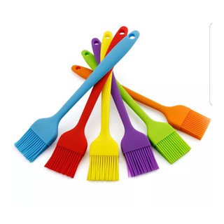 Chổi, cọ silicon đúc liền vuông cán 28cm