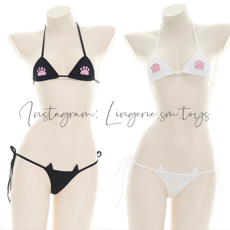 Tiny Meow Meow - Nội Y 2 Mảnh Hoạ Tiết Chân Mèo Bé Bỏng