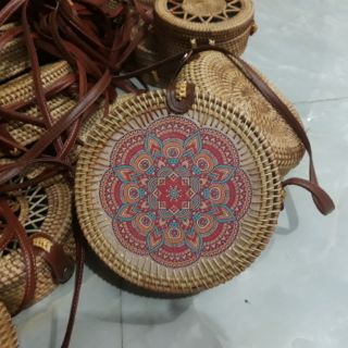 túi mây tre đan. túi cói đi biển
