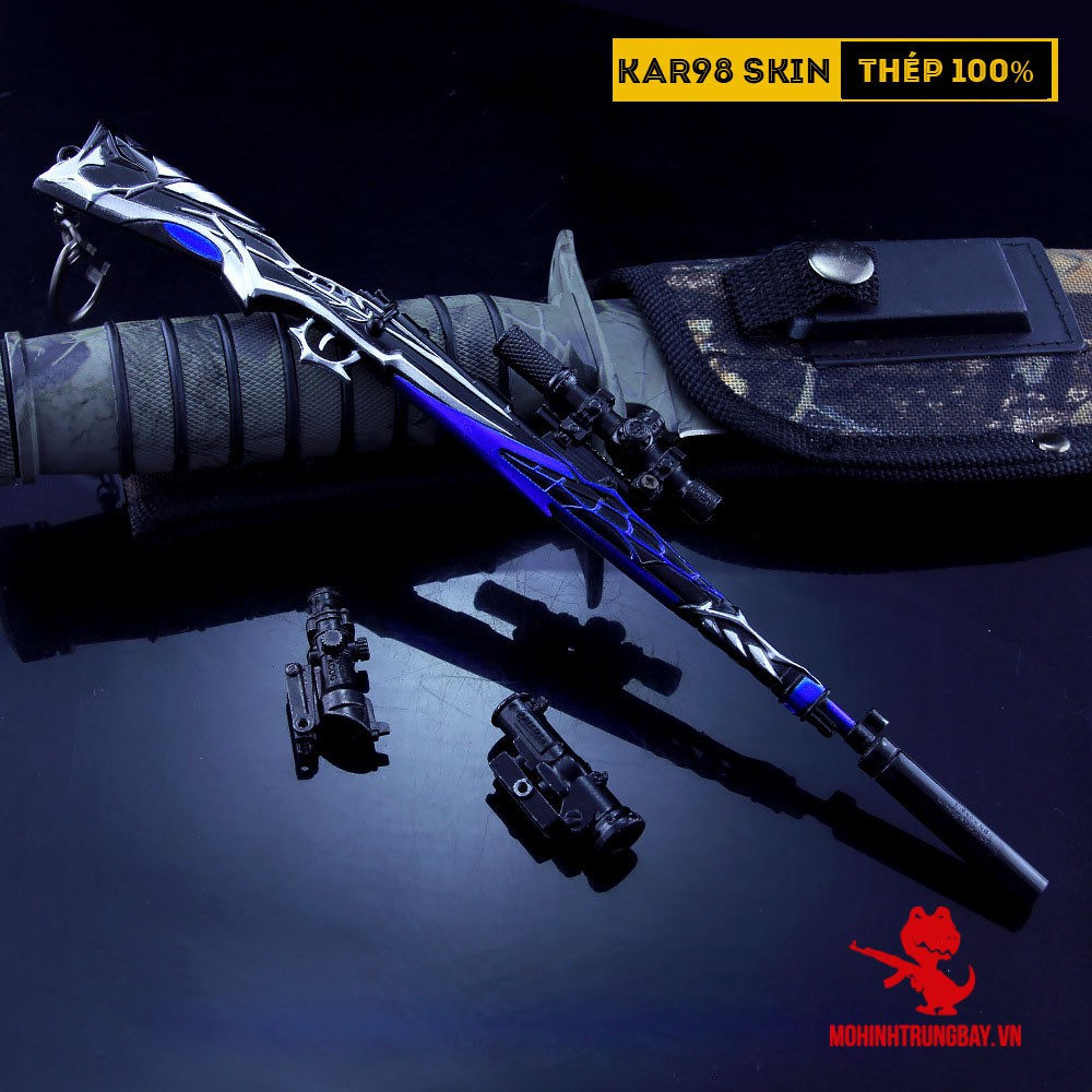 Mô Hình PUBG Kar98 SKin Spider Tặng Kèm 3 Scope Và Kệ Trưng Bày