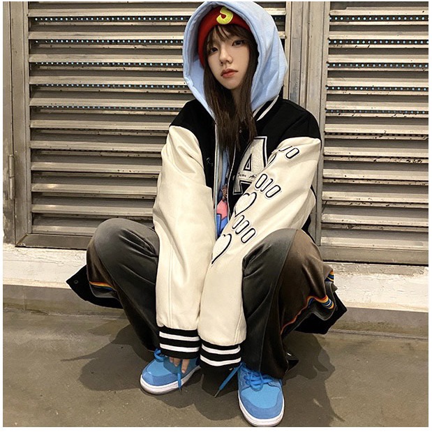 Áo Khoác Bomber Xịn Phối Tay Chữ A Hót 2022 Dày 2 Lớp Kiểu Dáng Unisex Nam Nữ X.Store Chất Liệu Kaki Nỉ Mềm Mại 428