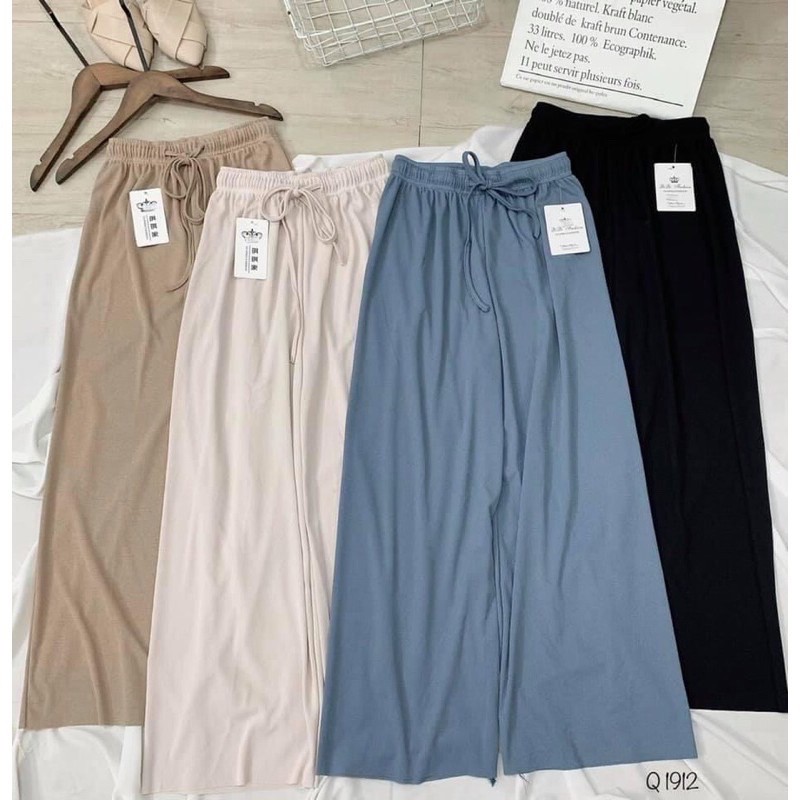 Quần ống rộng Culottes suông chất lụa tăm cực kì thoáng mát SHEEP YUMI SHOP QD02