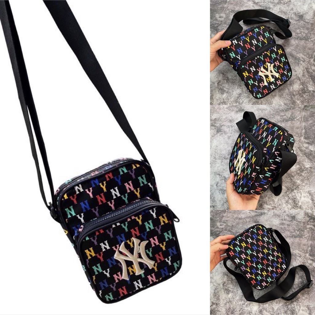 Túi đeo chéo minibag NY M.L.B Monogram Rainbow XUẤT DƯ FULL TEM TAG