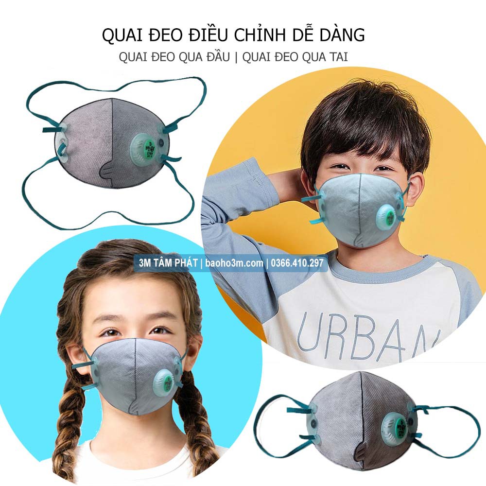 Khẩu trang trẻ em DOBU C750VB khẩu trang lọc bụi kháng khuẩn PM2.5 KN95 | BigBuy360 - bigbuy360.vn