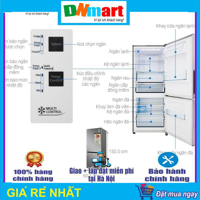 Tủ lạnh Panasonic NR-BV280QSVN inverter 255L, 2 cánh ngăn đá dưới