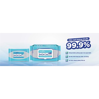 Khăn ướt cồn Let green 50 tờ/gói