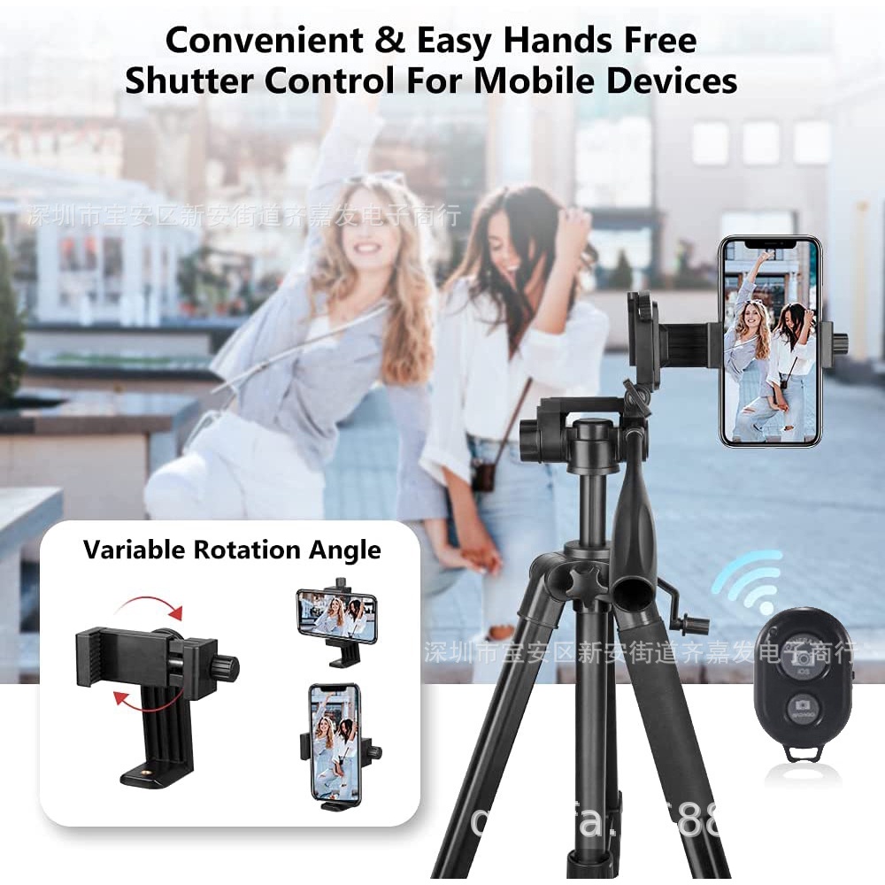 Gậy Chụp Hình 3 Chân Khung Nhôm Chắc Chắn Để Livestream Chụp Ảnh & Quay Sản Phẩm -Tripod Điện Thoại Máy Ảnh Mang Du Lịch