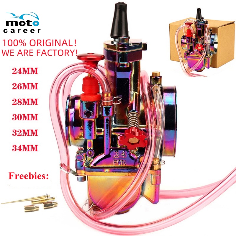 Bình xăng con ga dẹp PWK 28 bộ chế hòa khí Keihin Racing Sudco 24/26/28/30/32/34mm chuyên dụng nhiều màu lựa chọn